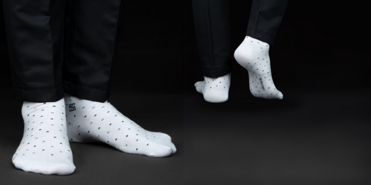Elevate Your Sock Game with SPECTICALS CHARM WHITE - ANKLE Premium Socks for Men