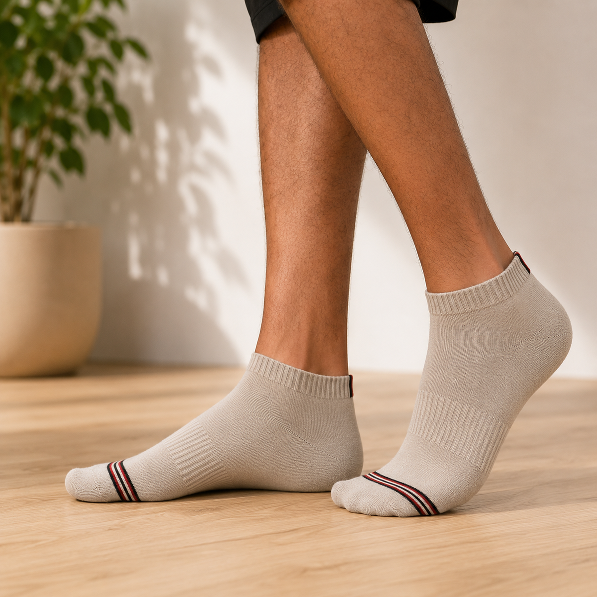 Design All Purpose Coastal Stripe Ankle Socks (Pack of 3)