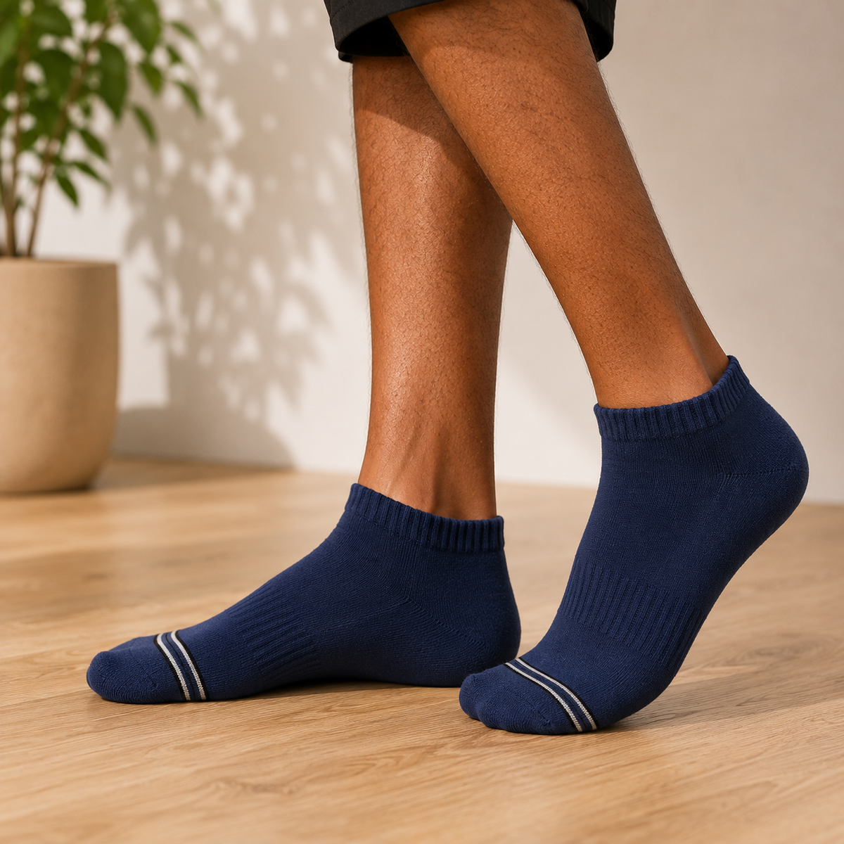 Design All Purpose Coastal Stripe Ankle Socks (Pack of 3)