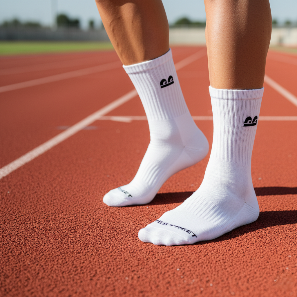 Sports Running Crew Socks-Classic Monochrome Pack of 6