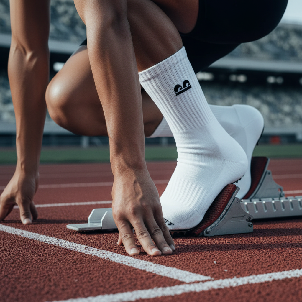Sports Running Crew Socks-Classic Monochrome Pack of 6