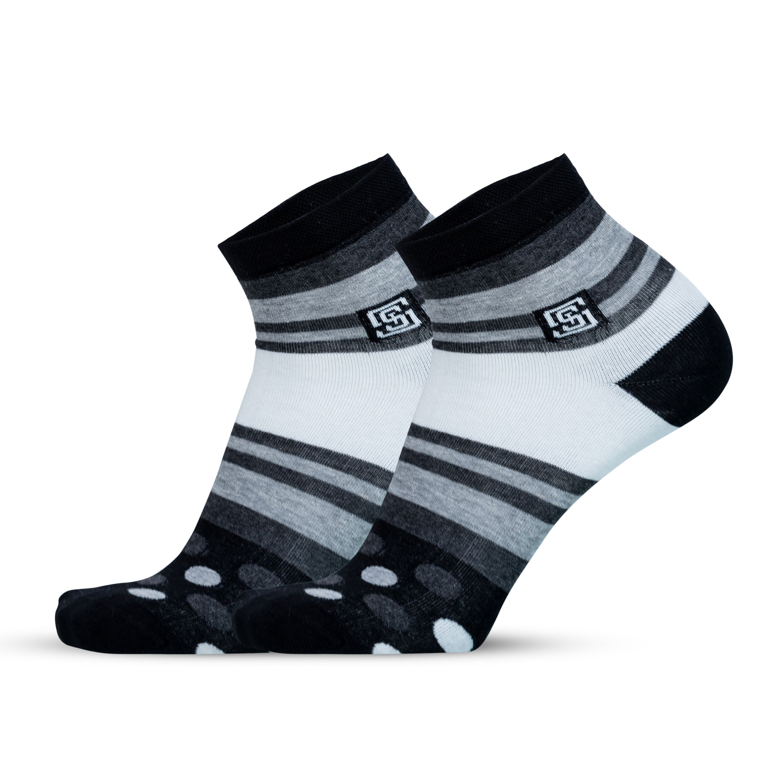 Design Polka Dot Ankle Socks-Black Pack of 1