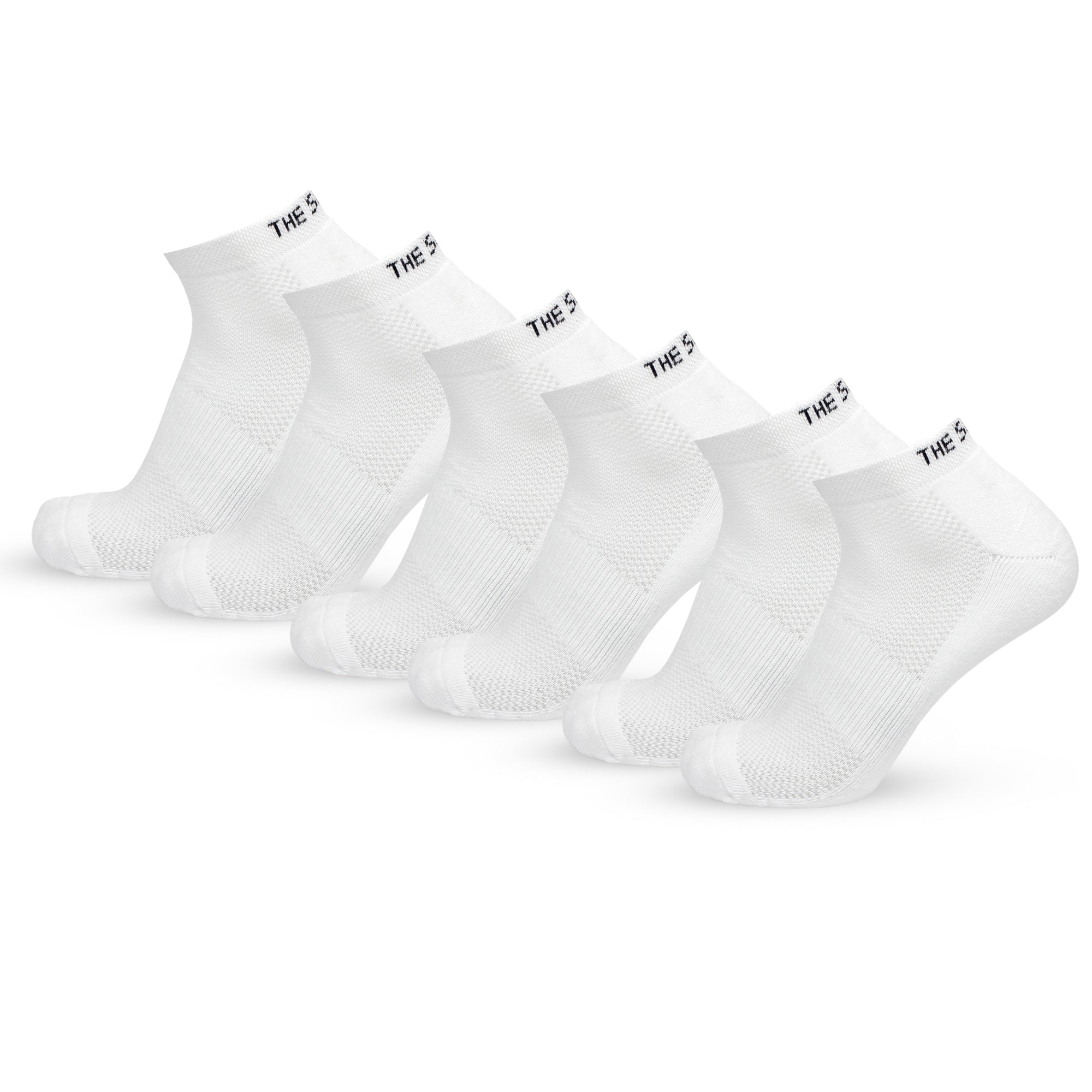 Sports Running Ankle Socks-All White Pack of 3