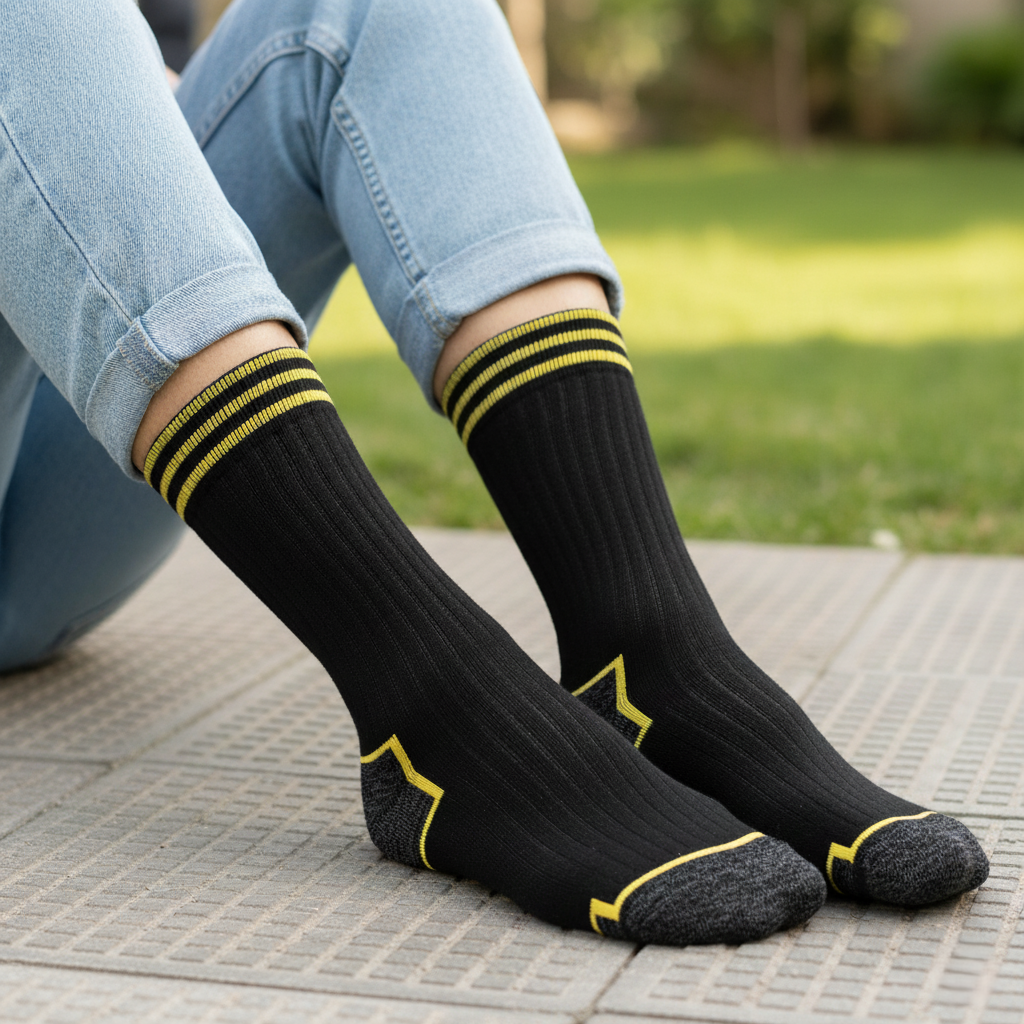 Full Terry Crew Socks-Multicolor Pack of 6