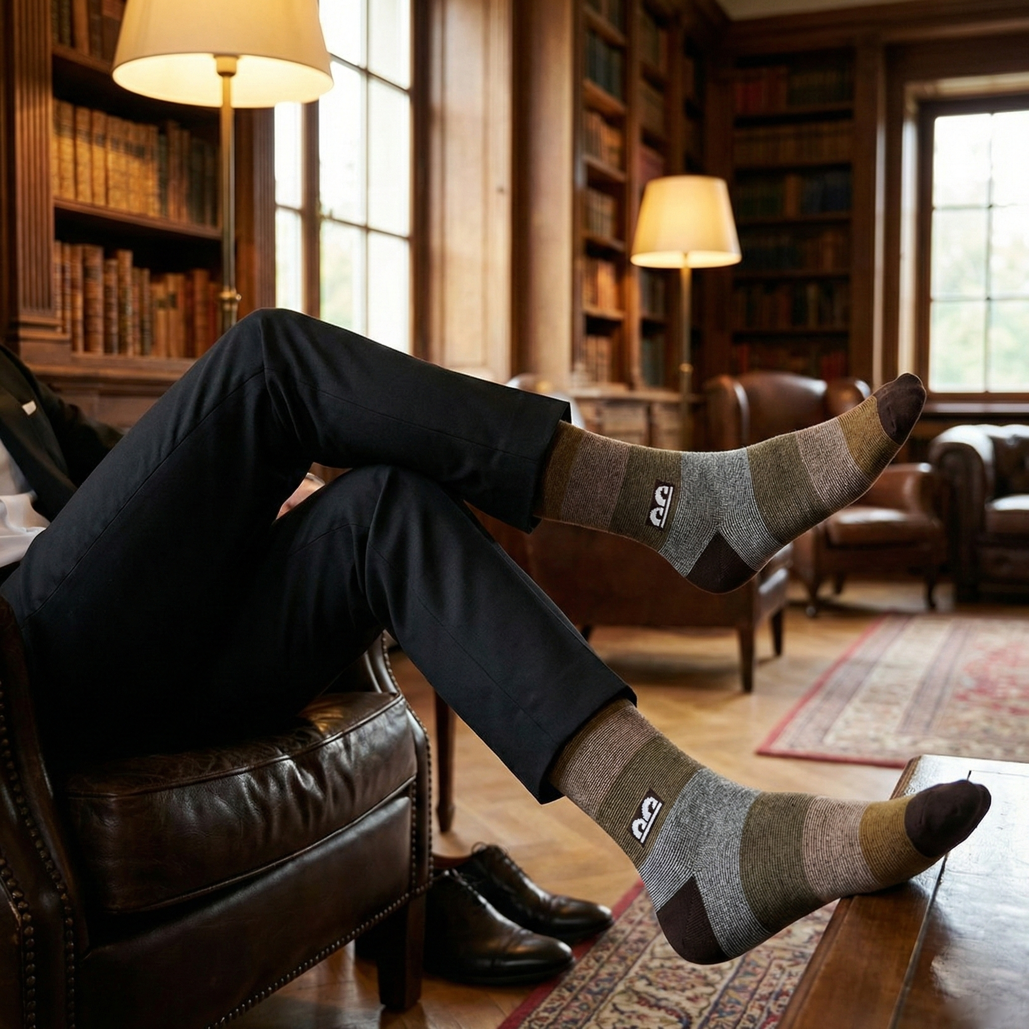 Formal Everyday Crew Socks-Highland Mist Pack of 3