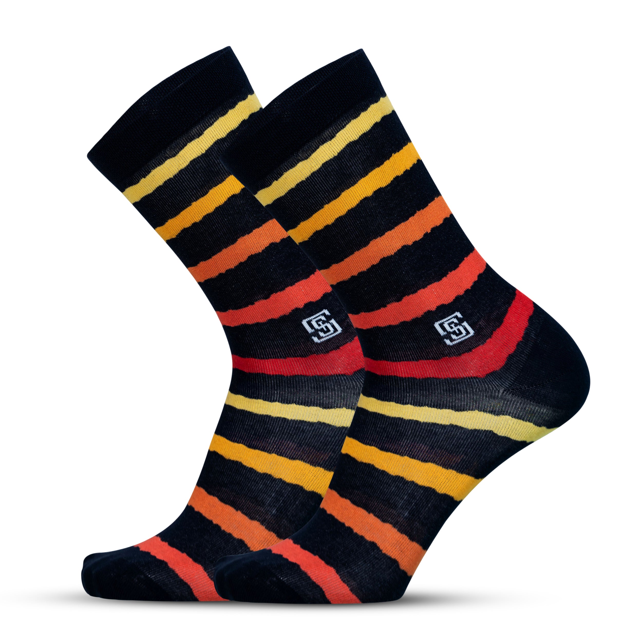 Design Multi Stripe Crew Socks-Blue Pack of 1
