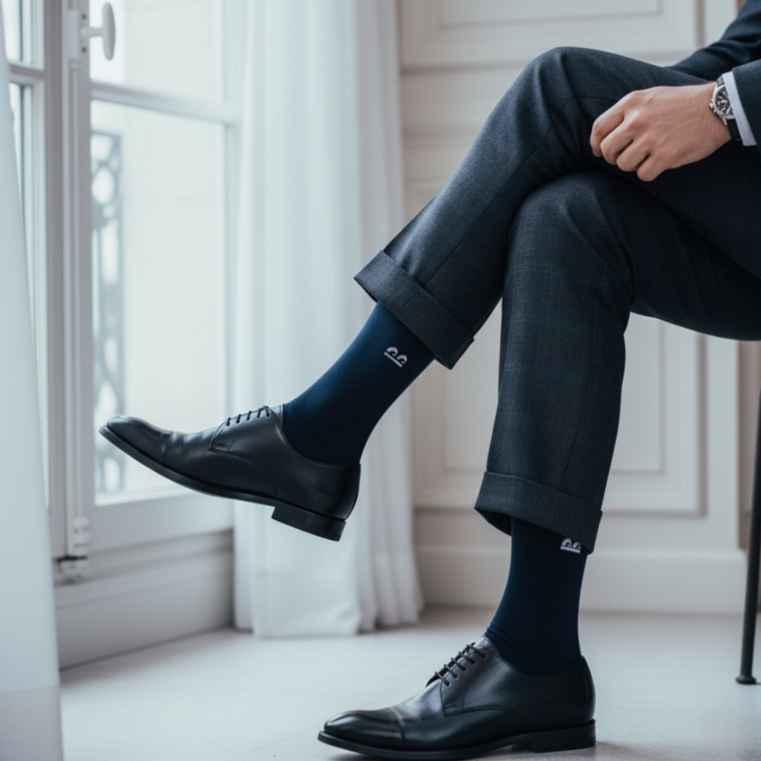 Formal Everyday Crew Socks-Monochrome Pack of 6
