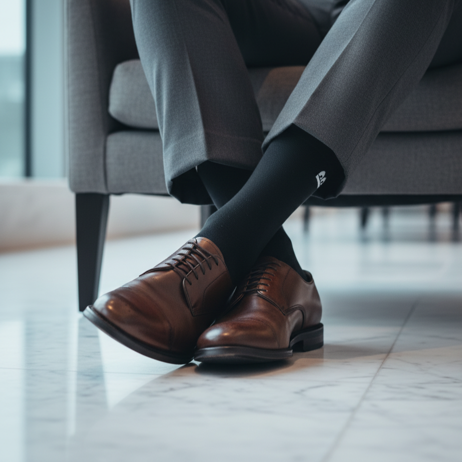 Formal Everyday Crew Socks-Studio Greys Pack of 6