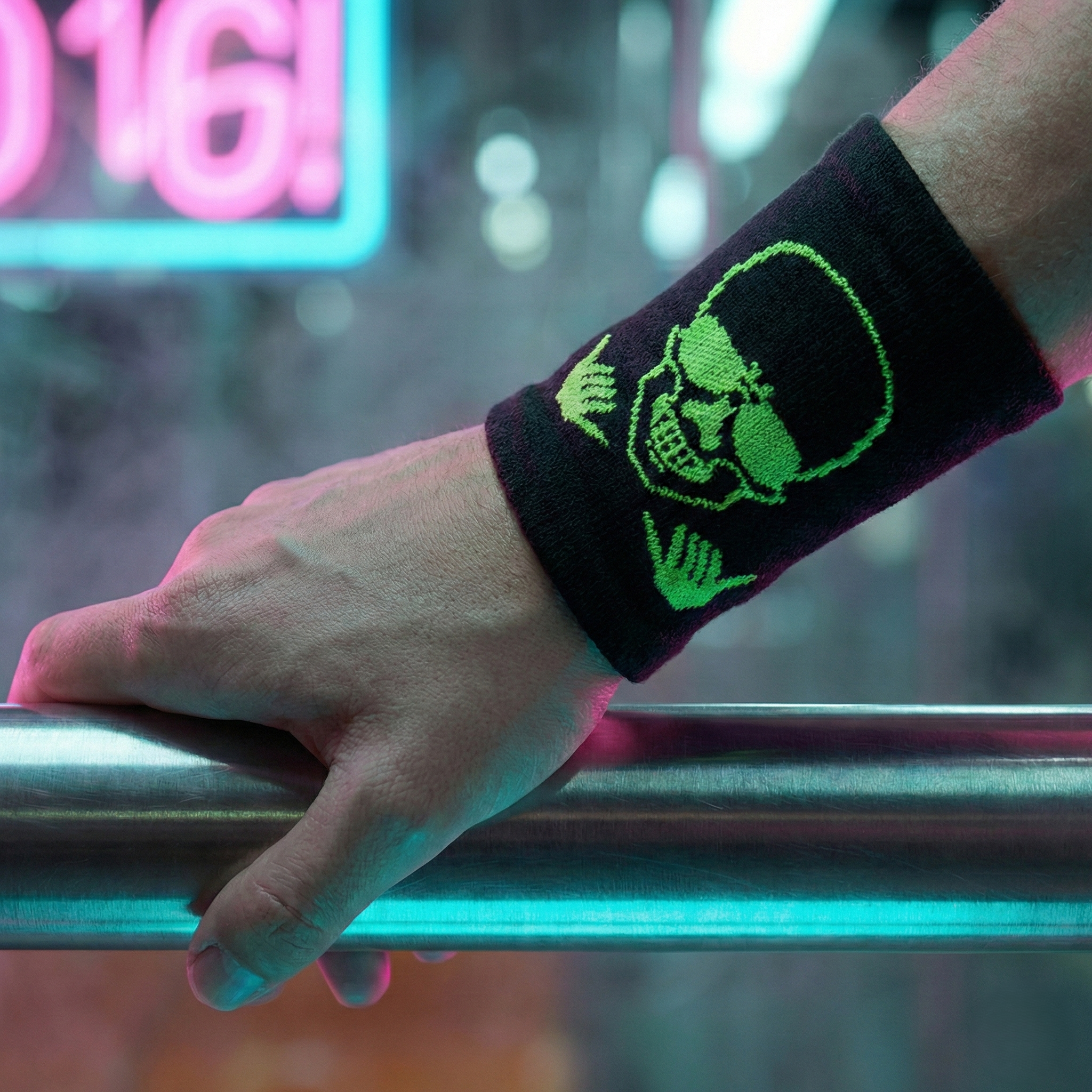 Design Everyday Wristbands - Neon Skull 5 Pieces