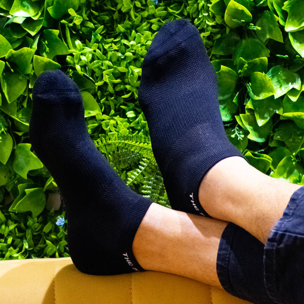 Bamboo Sneaker Socks - Navy/Black/White (3 Pair)
