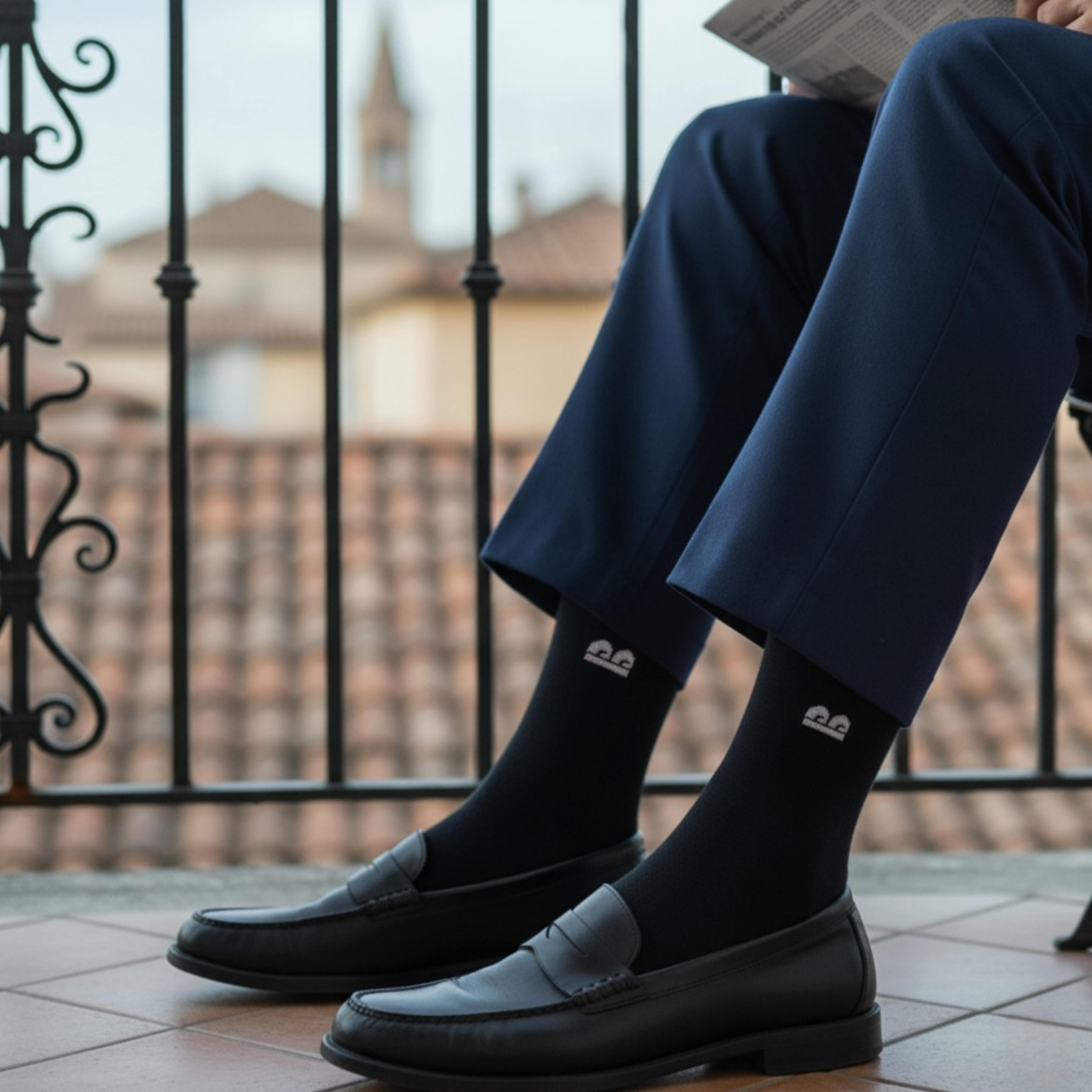 Formal Everyday Crew Socks-Monochrome Pack of 6