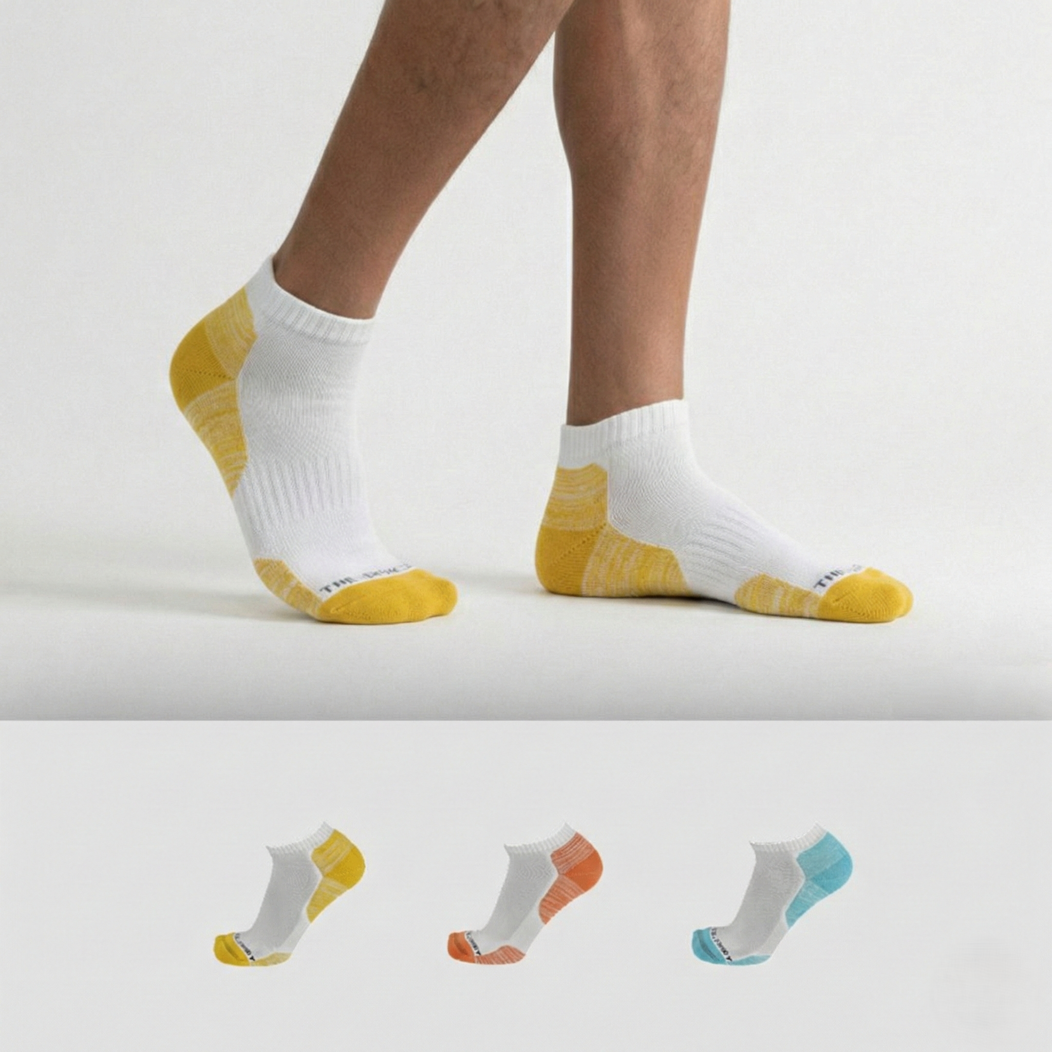 Sports Running Ankle Socks-Daylight Drip Pack of 3