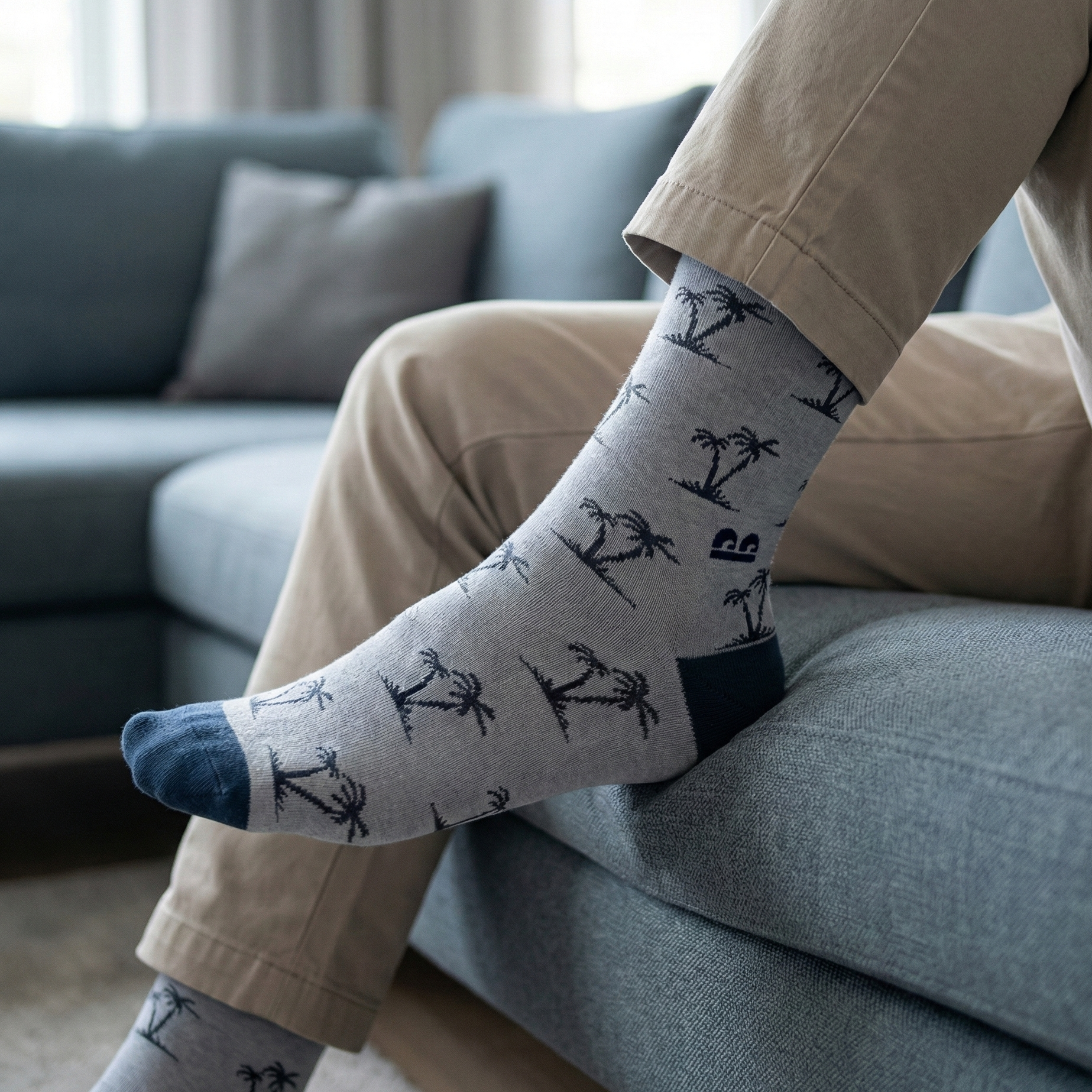 Design Paradise Trip Crew Socks-Multicolor Pack of 3