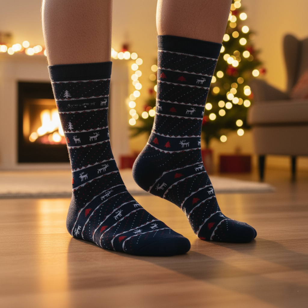 Design Christmas I Crew Socks-Multicolor Pack of 3