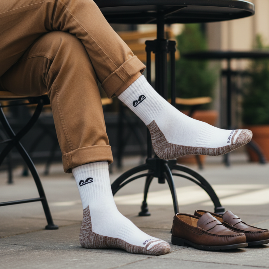 Design Tonal Texture Ultra-Smooth Crew Socks Pack of 6