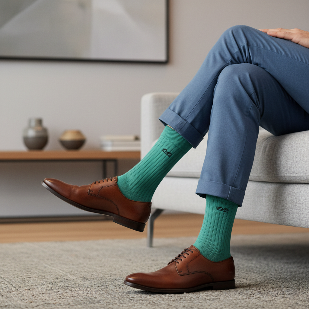 Beige crew length socks – Multicolor Pack of 3 from The Sock Street. Soft bamboo feel, minimalist design.
