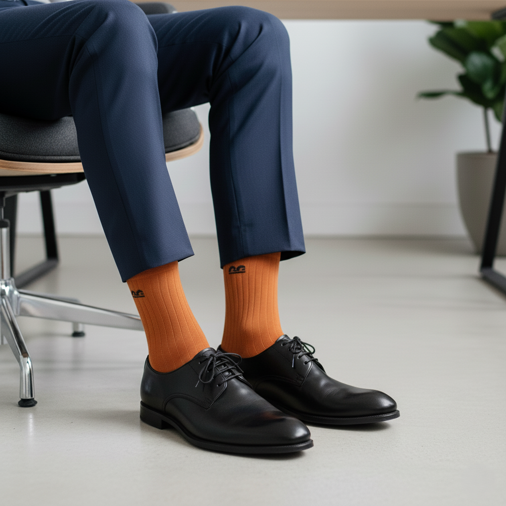 Formal Design Crew Socks-Citrus & Sea Pack of 3