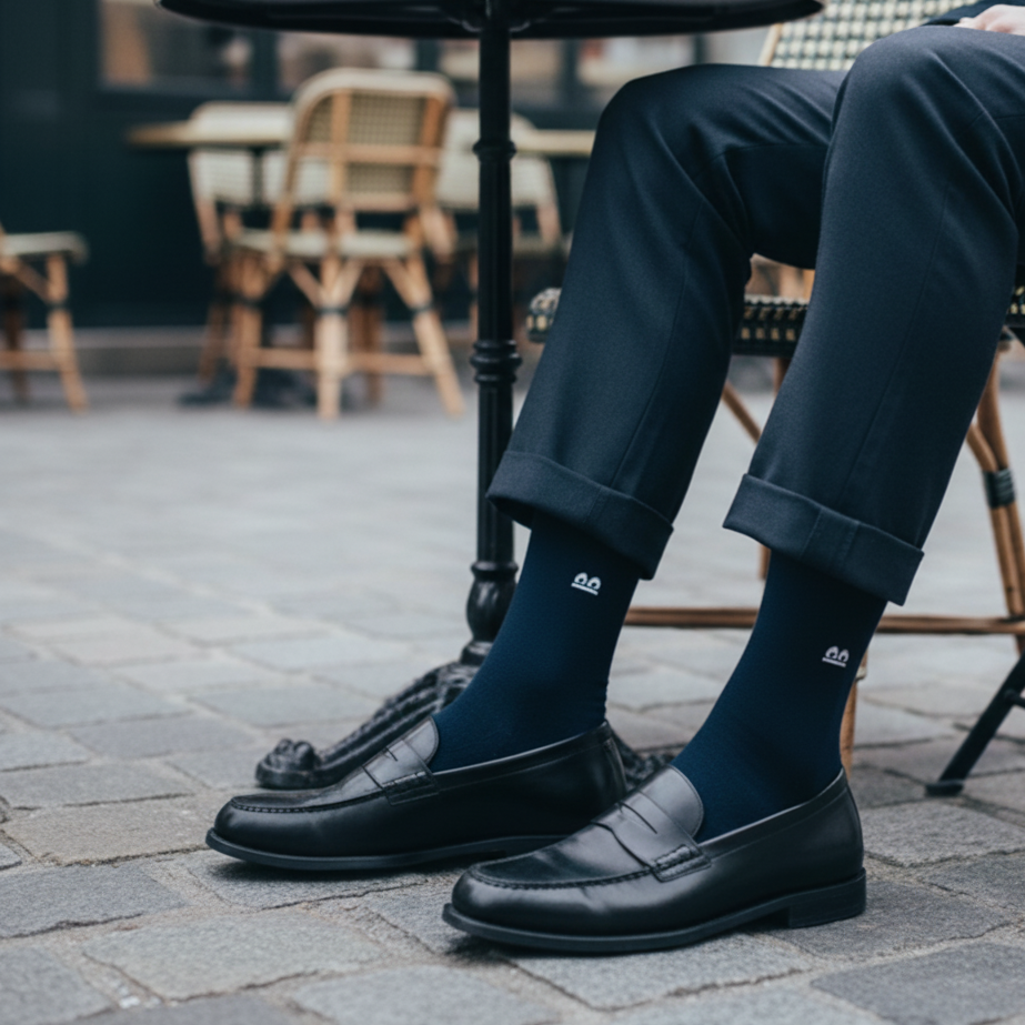 Formal Everyday Crew Socks-Classic Monochrome Pack of 3