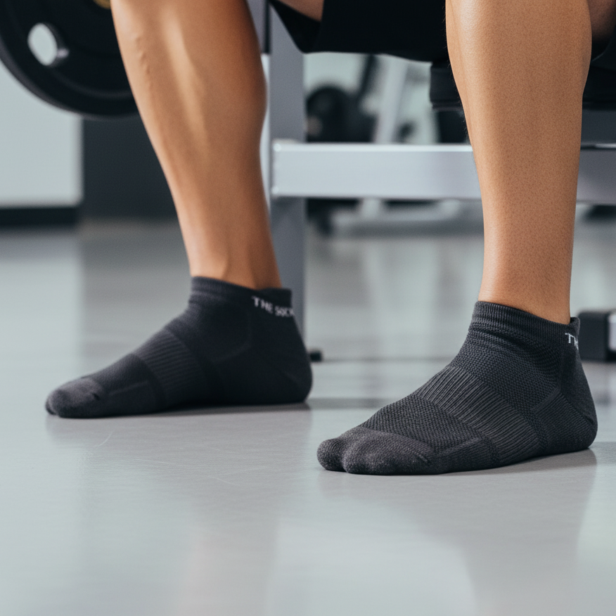 Sports Running Ankle Socks Grey Pack of 6
