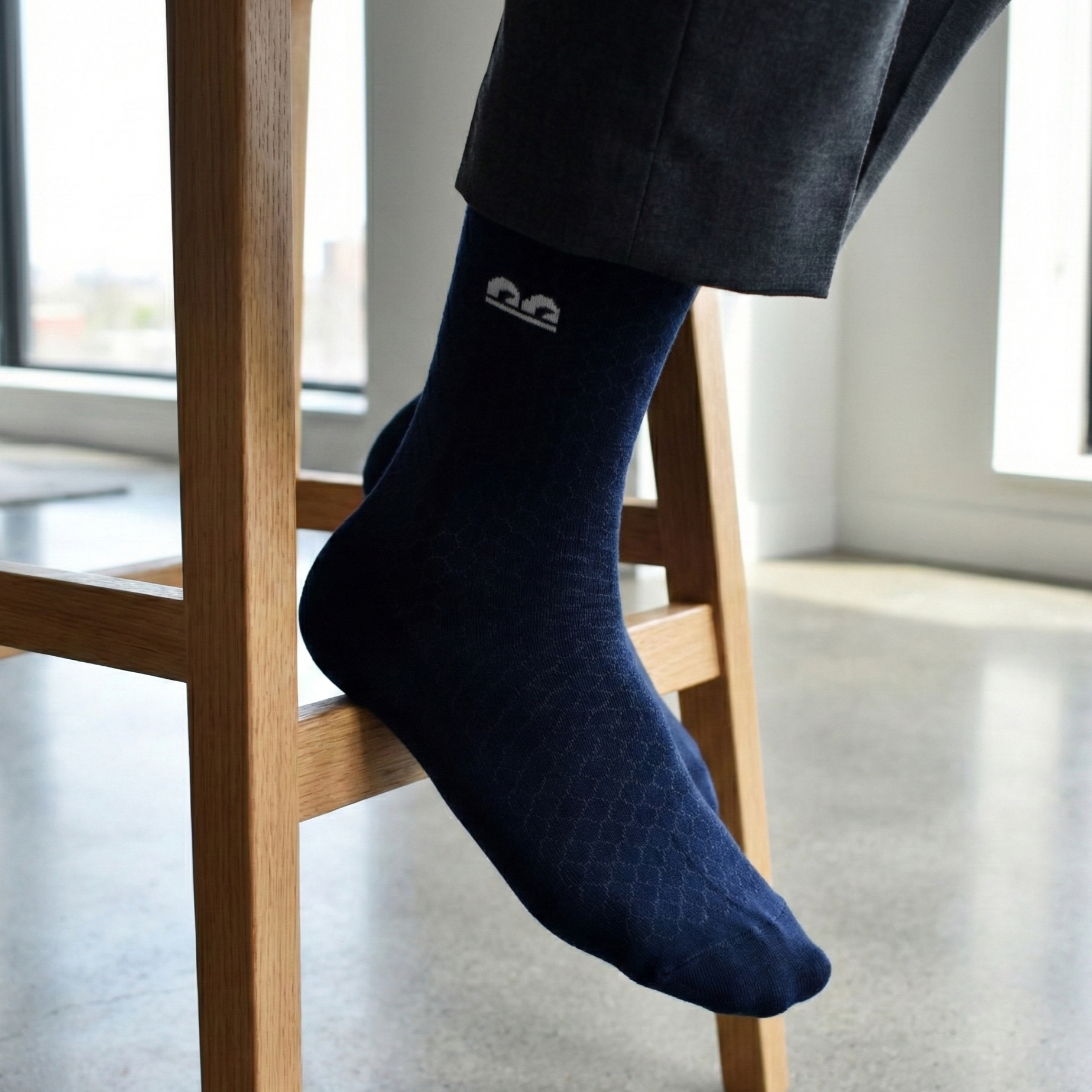 Formal Design Crew Socks-Honeycomb Essentials Pack of 3