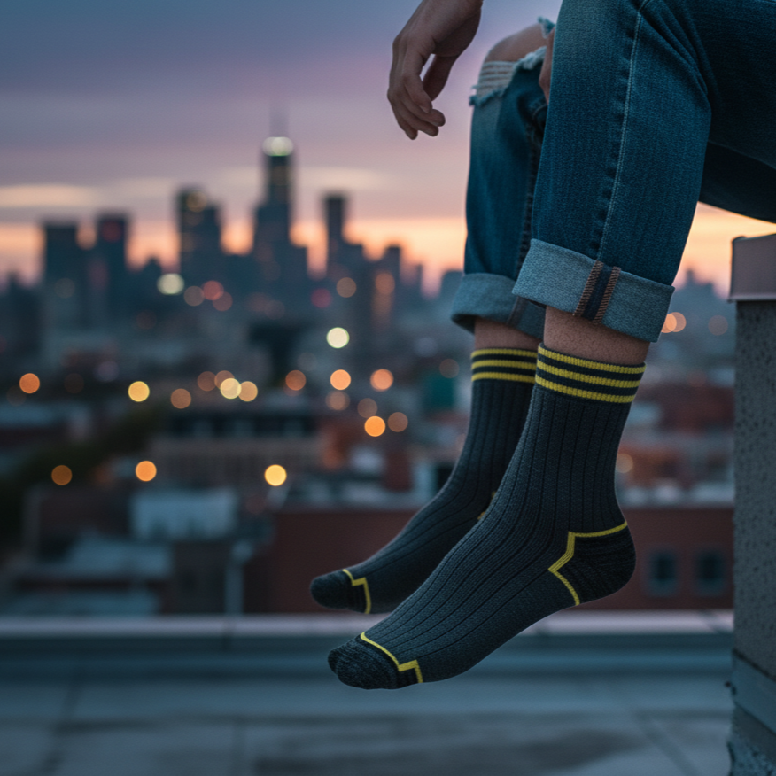 Full Terry Crew Socks-Multicolor Pack of 6