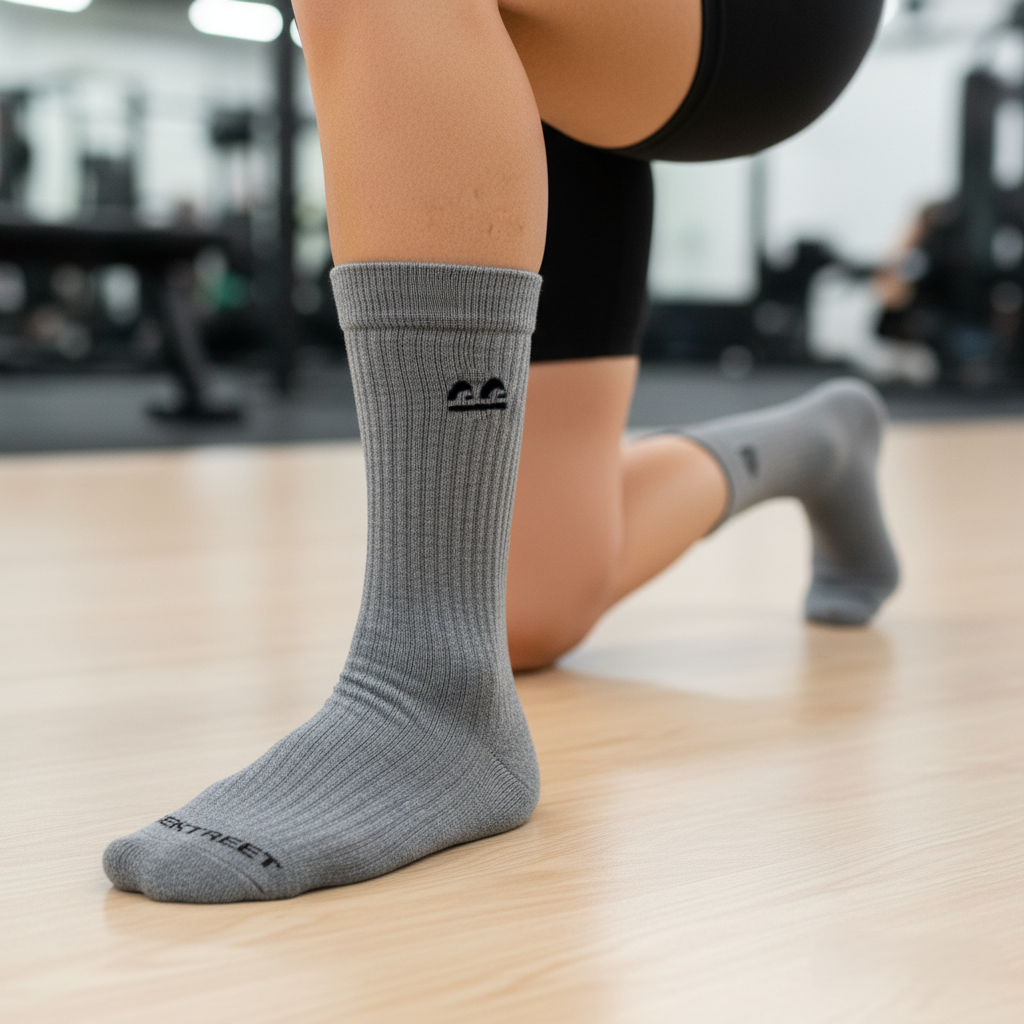 Sports Running Crew Socks-Classic Monochrome Pack of 3