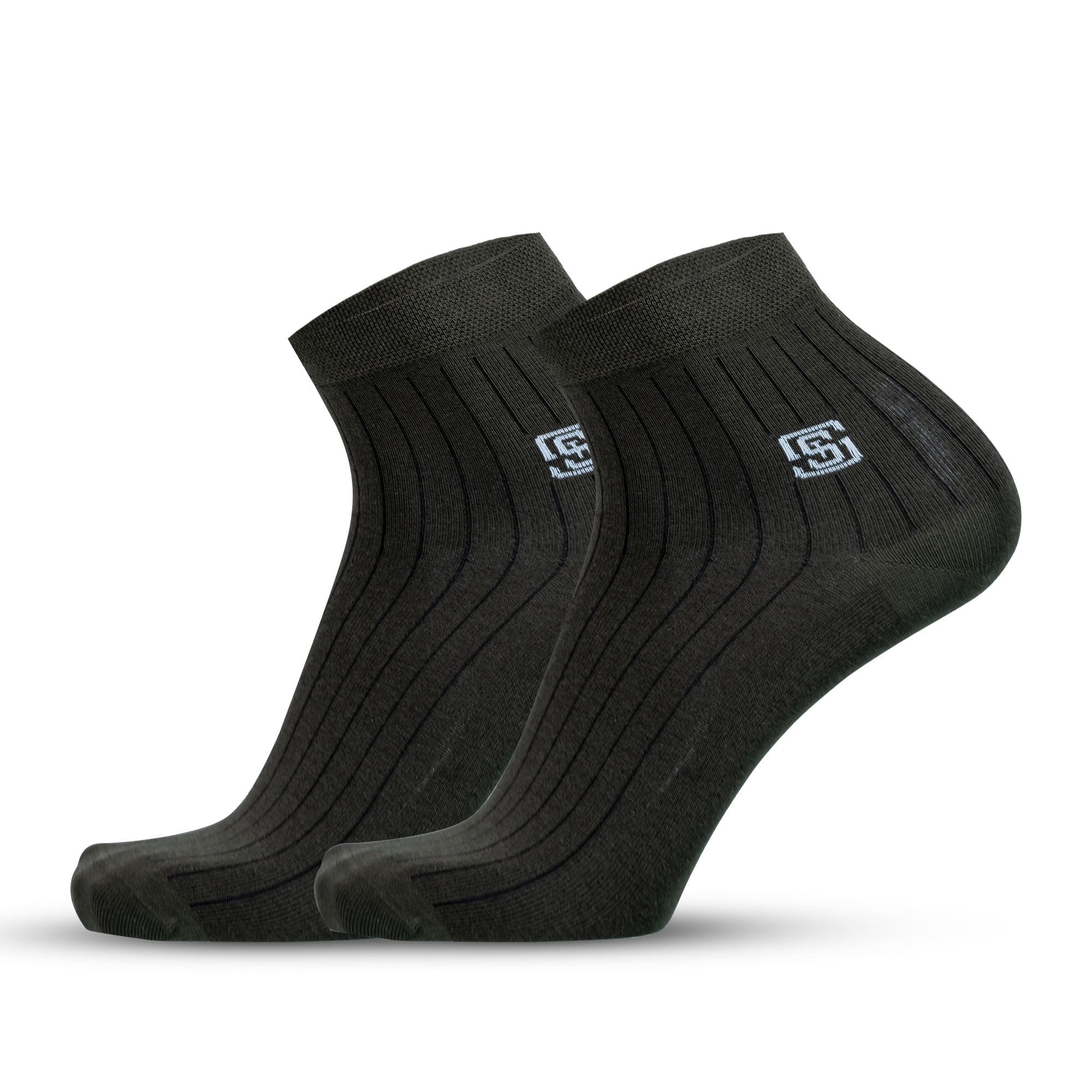 Design Solid Delight Ankle Socks-Olive Pack of 1