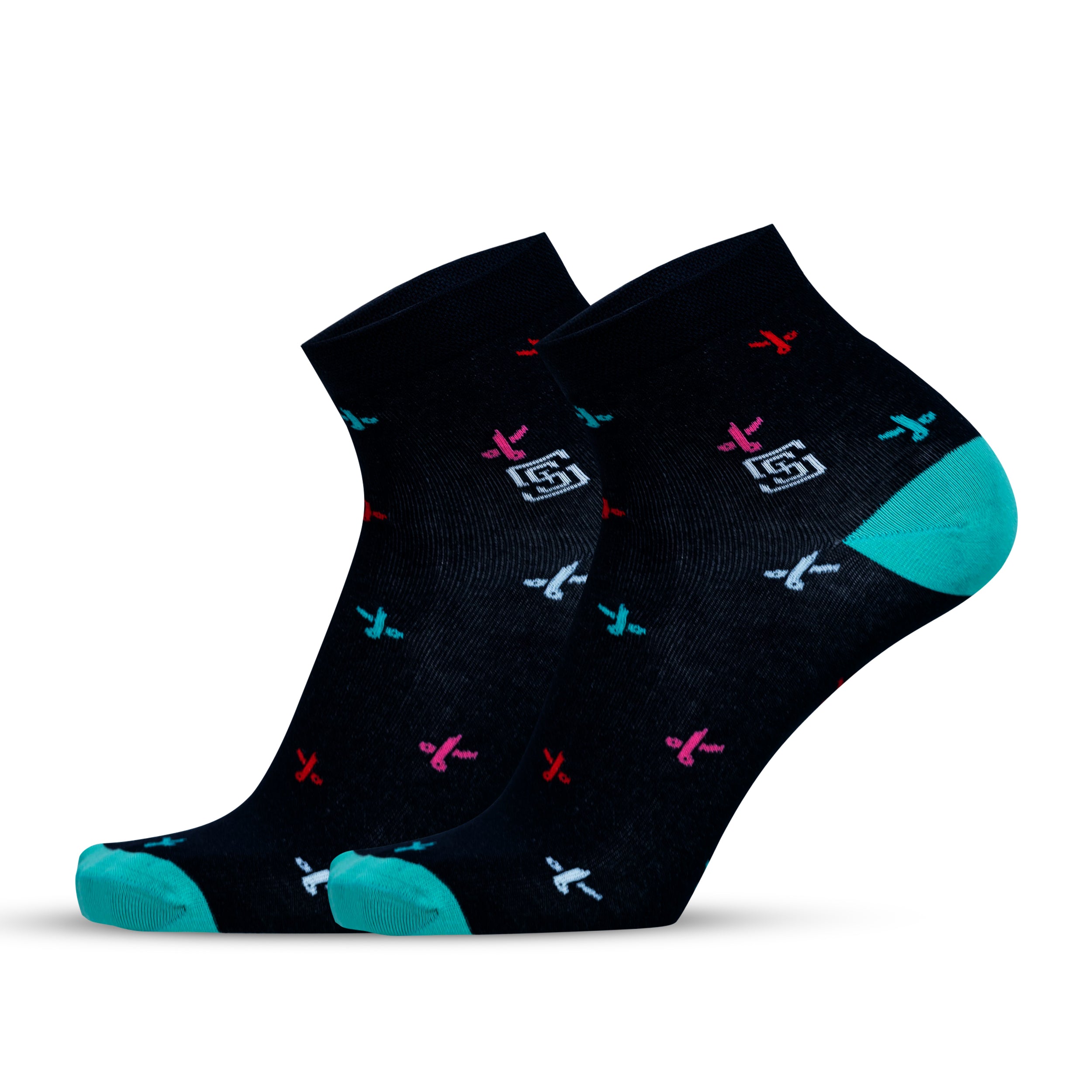 Design Artisanal Scissors 
 Ankle Socks-Multicolor Pack of 1