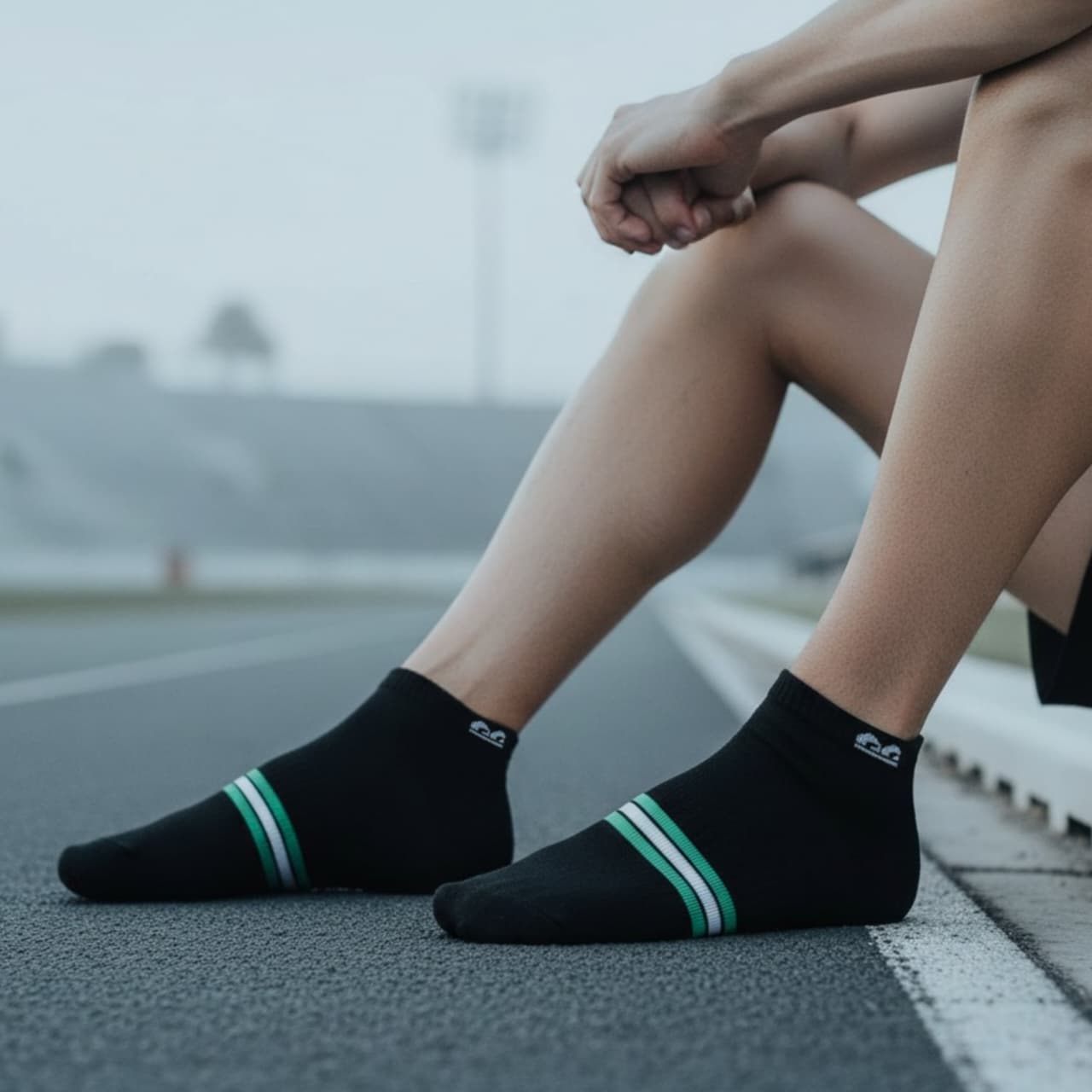 Sports Running Ankle Socks-Black Carnival Pack of 3