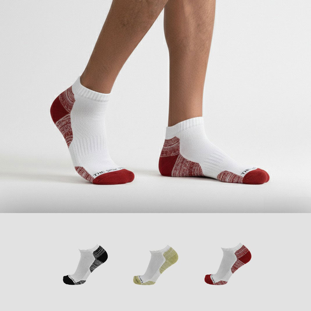 Sports Running Ankle Socks-Moss Shadow Pack of 3