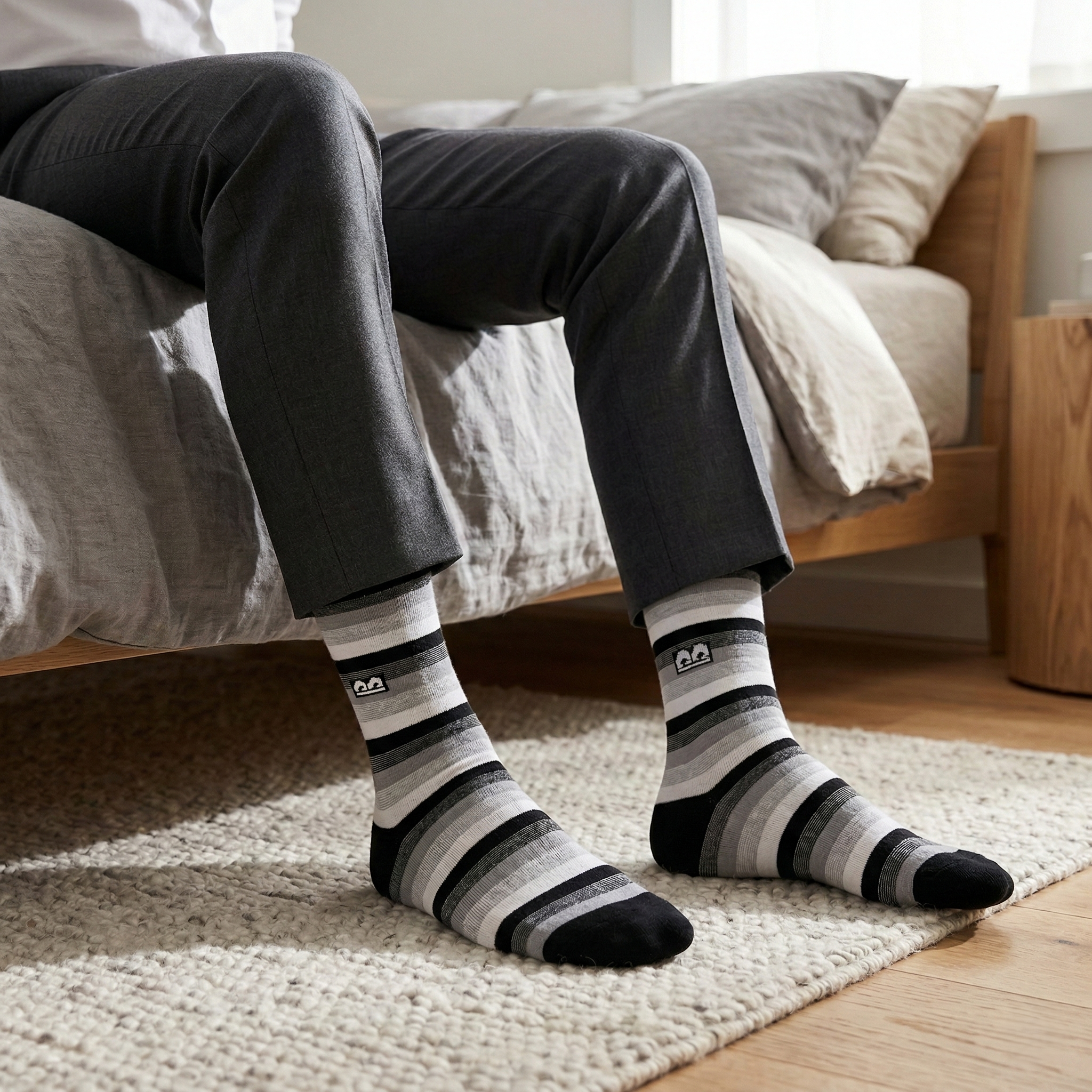 Design Everyday Crew Socks-Shadow Fade Pack of 3