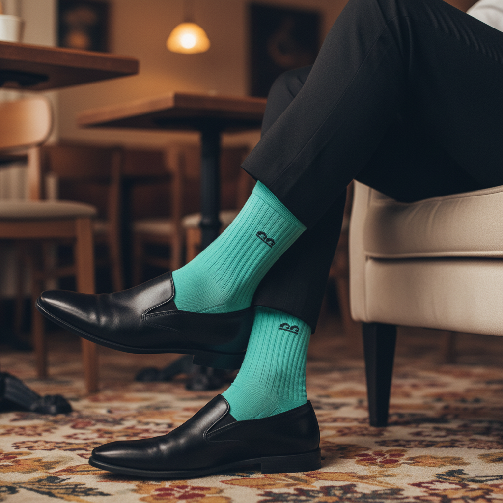 Navy blue ribbed crew socks pack of 3 from The Sock Street – soft cotton blend, minimalist design.
