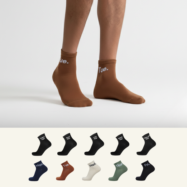 Sports GYM-Weekly Ankle Socks-Dual Combo-Pack of 10