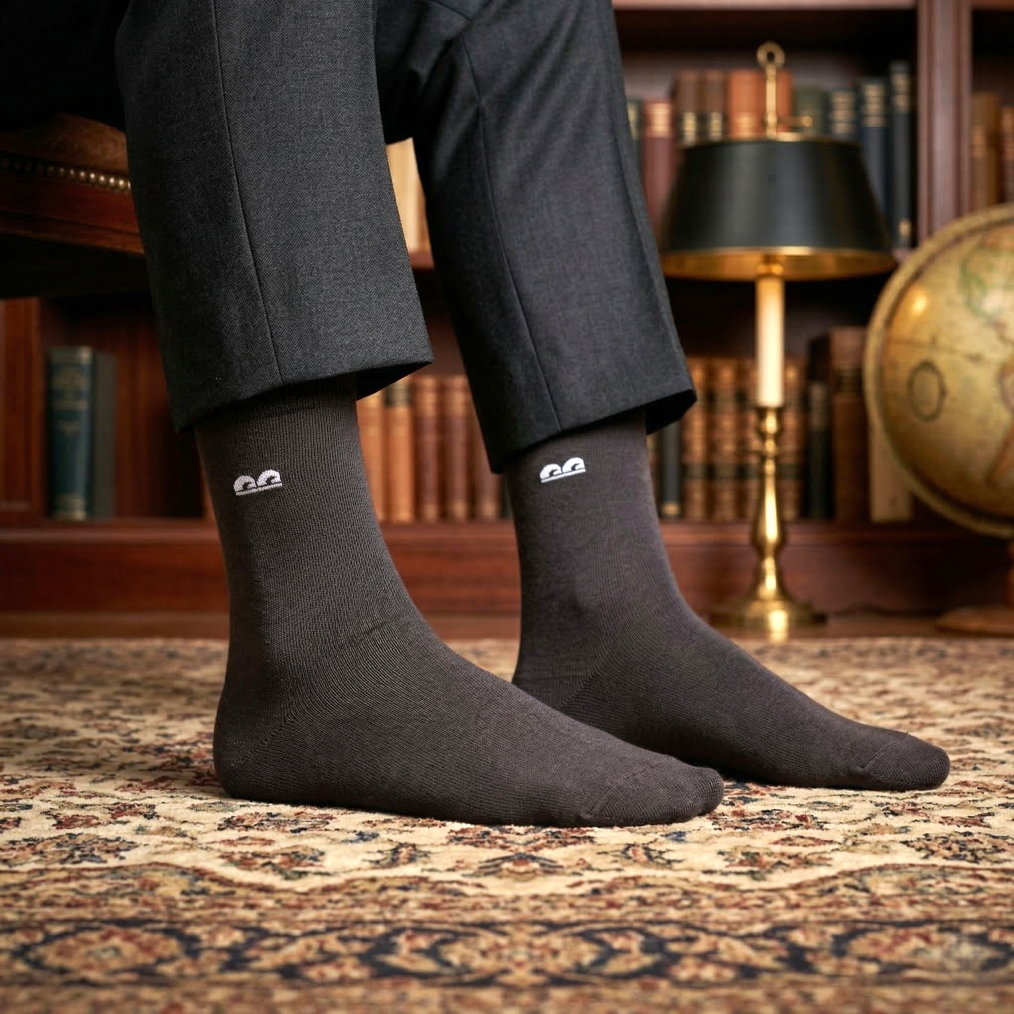 Design Everyday Crew Socks-Graphite Shift Pack of 3