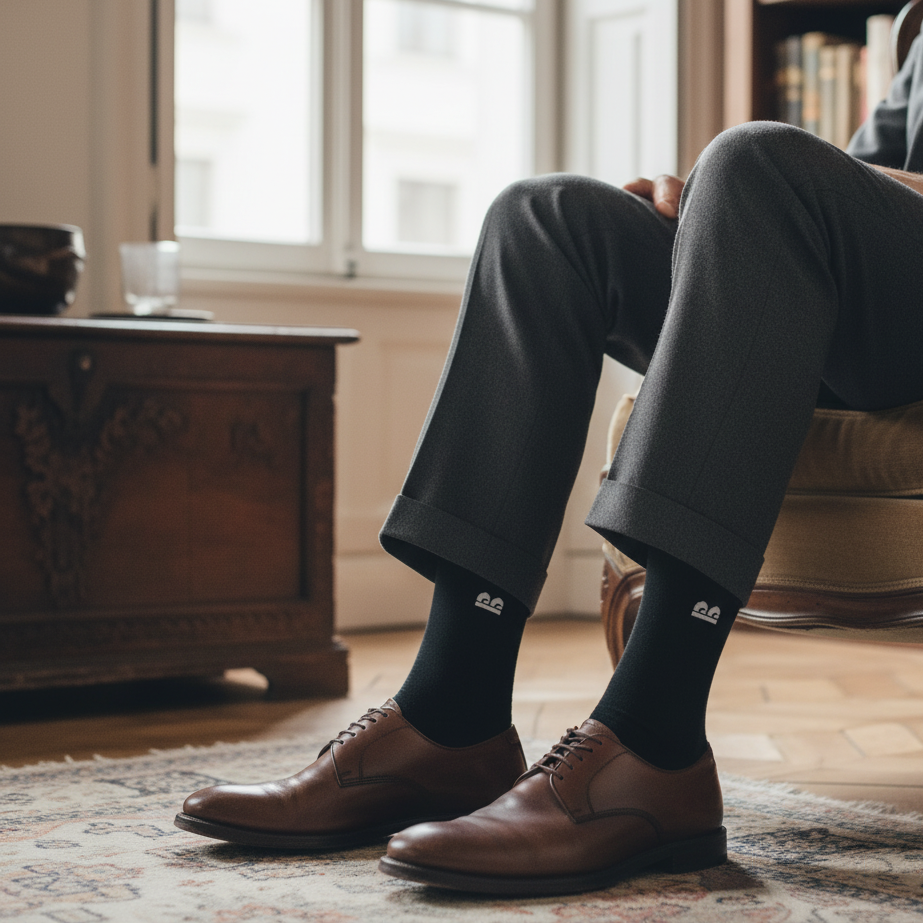 Formal Everyday Crew Socks-Studio Greys Pack of 6