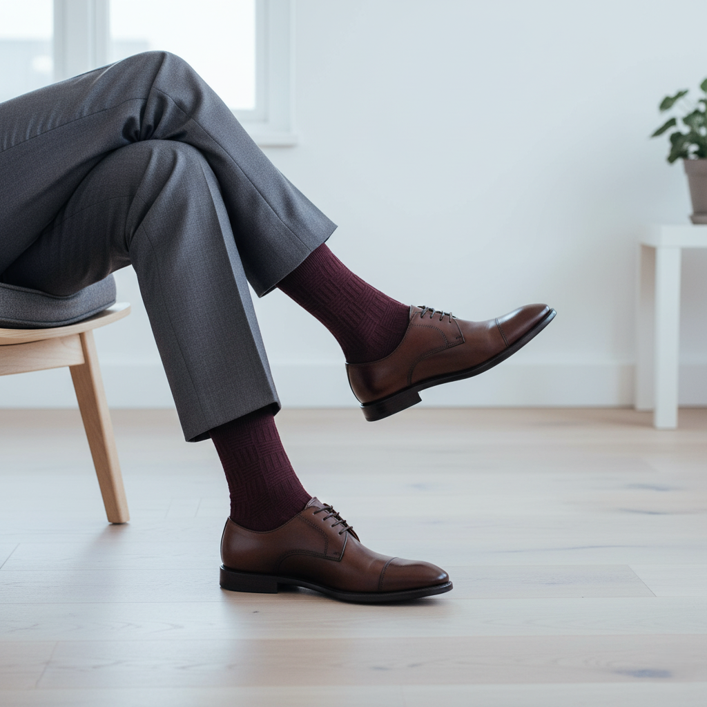 Brown formal crew socks with bamboo softness and comfort from The Sock Street.