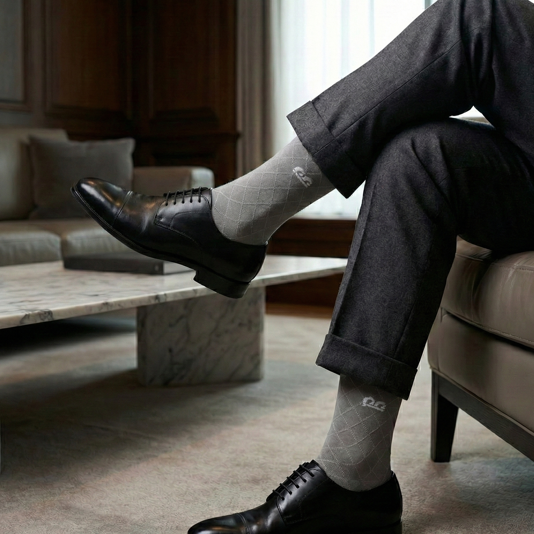 Formal Everyday Crew Socks-Argyle Classics Pack of 3