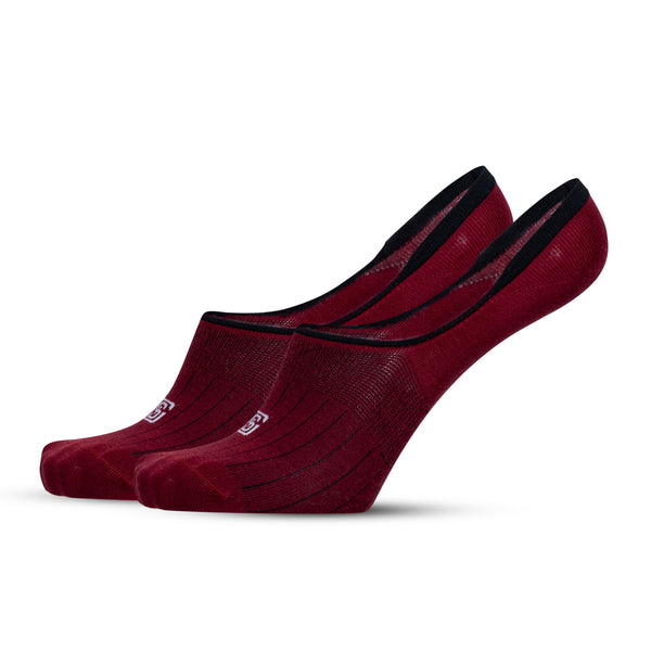 Solid Delight Men No Show Socks- Red (1 Pair)