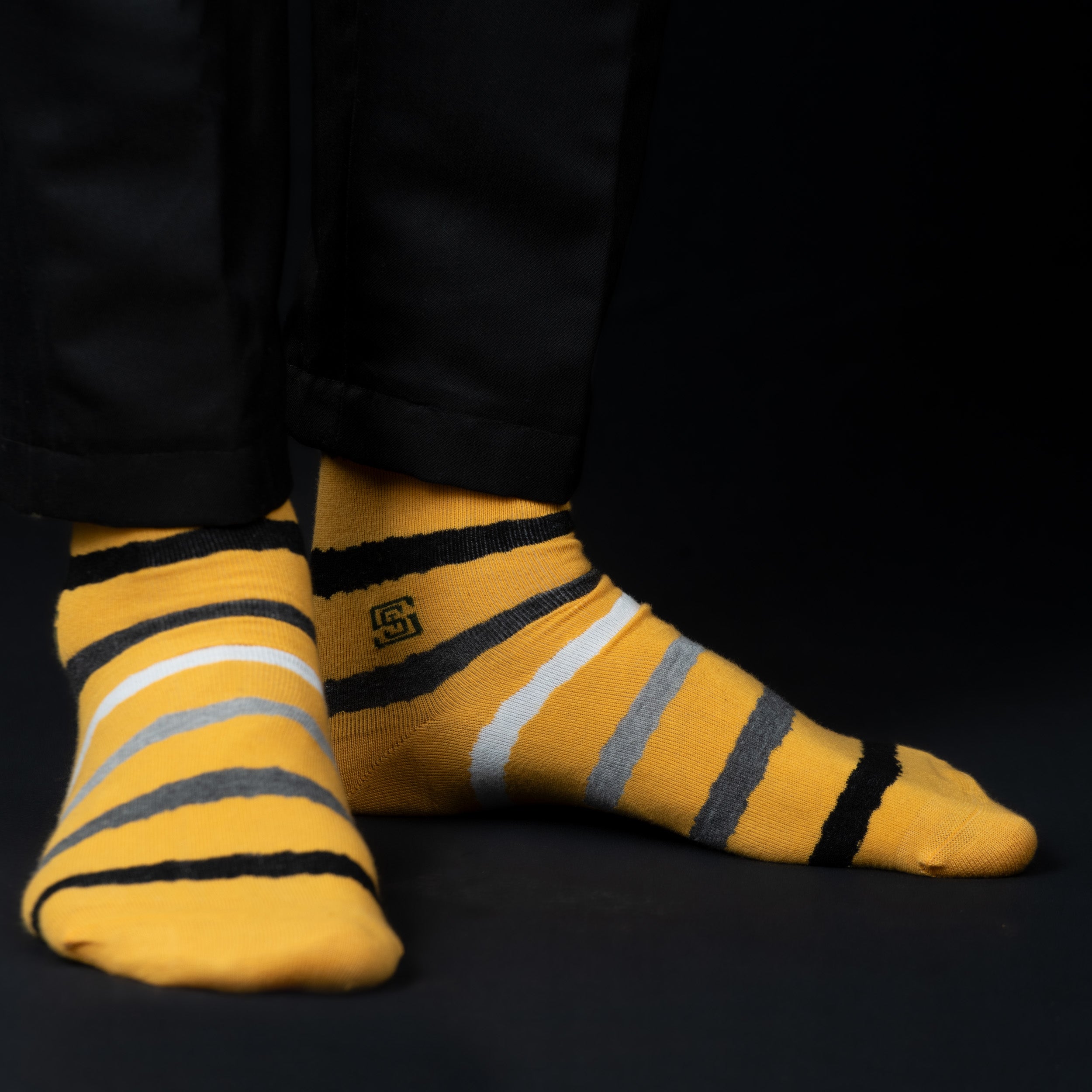 Design Multi Stripe Crew Socks-Multicolor Pack of 3