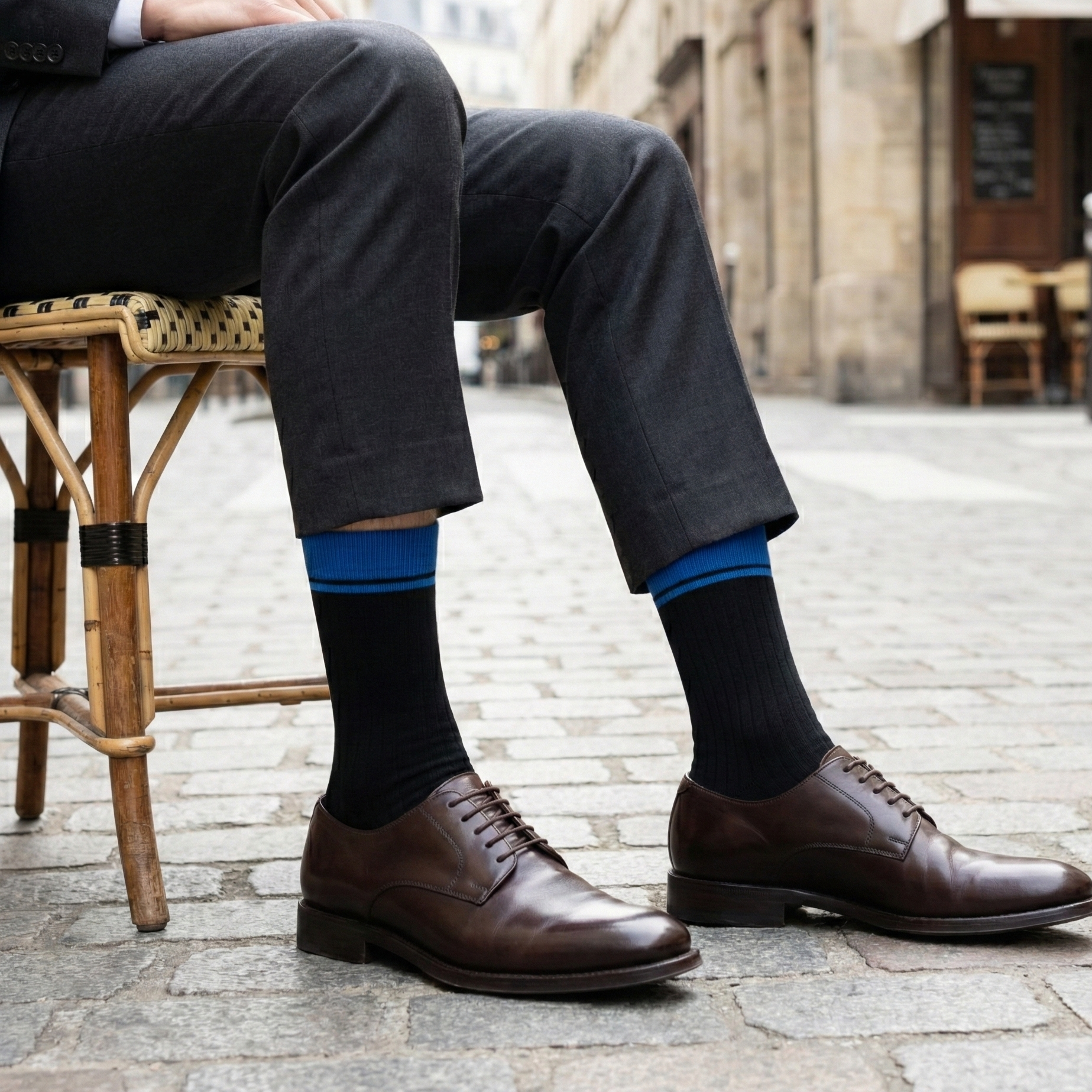 Formal Everyday Crew Socks-Black Hues Pack of 3