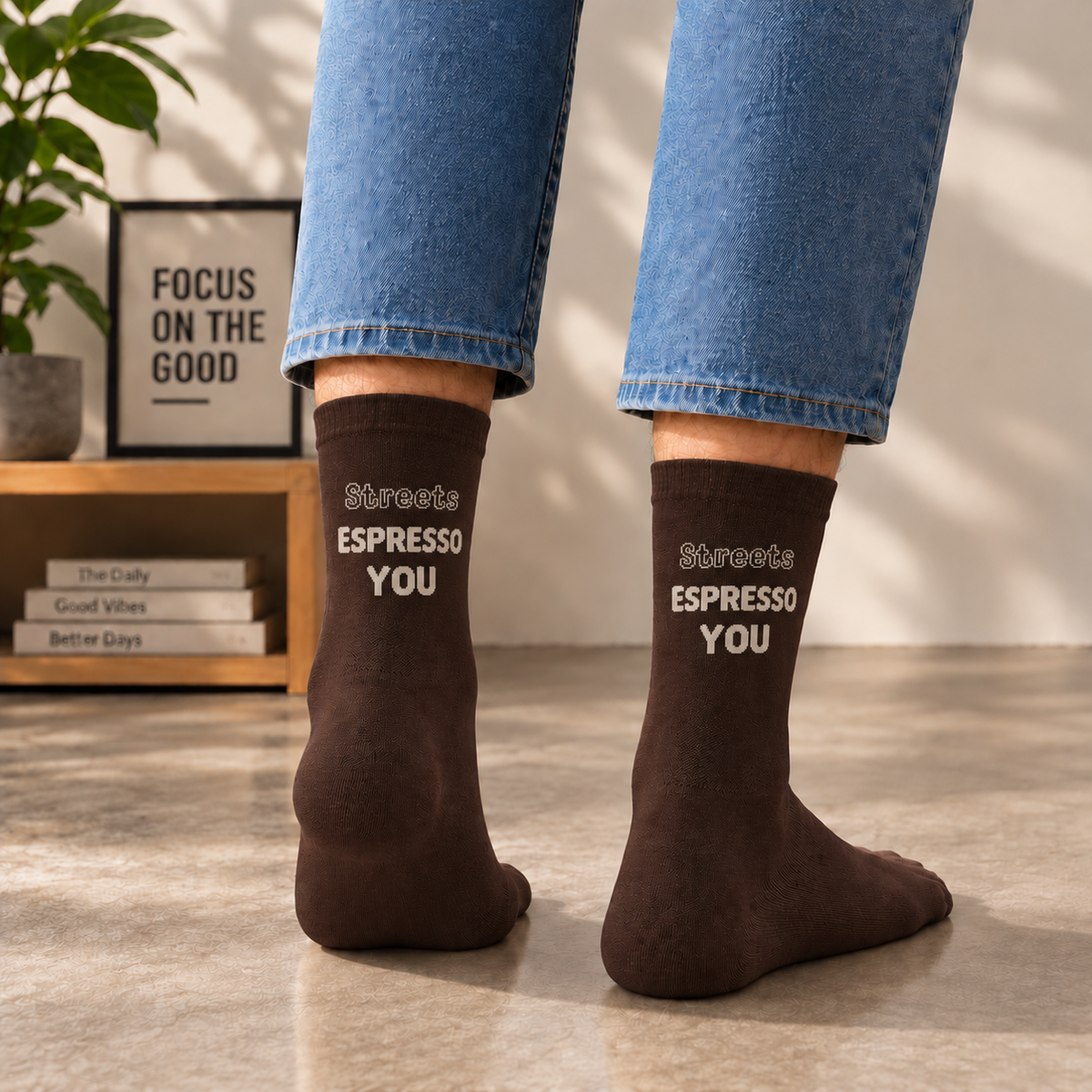 Coffee Pack Of 3-Crew Socks