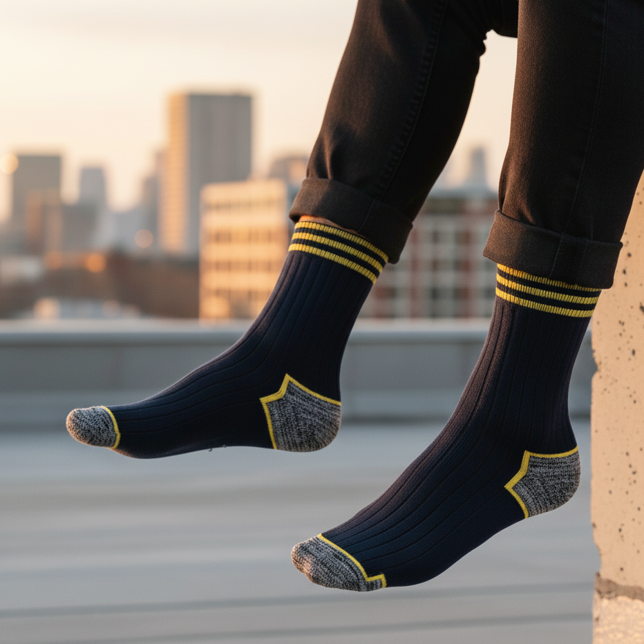 Full Terry Crew Socks-Multicolor Pack of 6