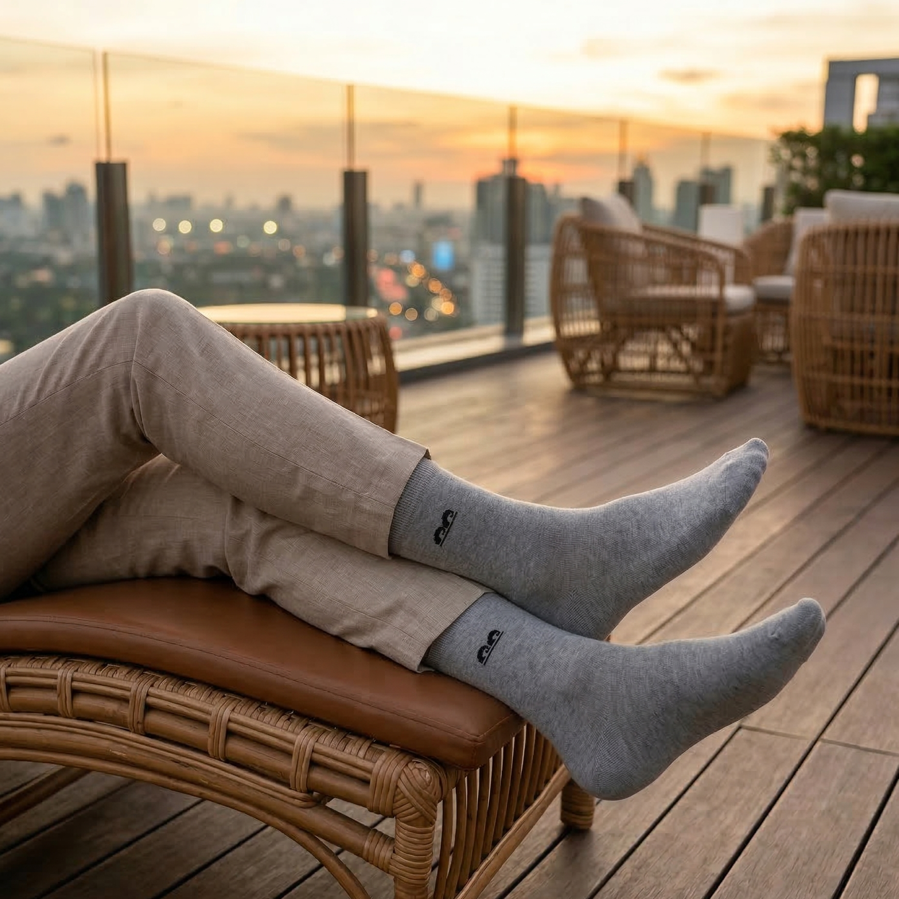 Design Everyday Crew Socks-Graphite Shift Pack of 3