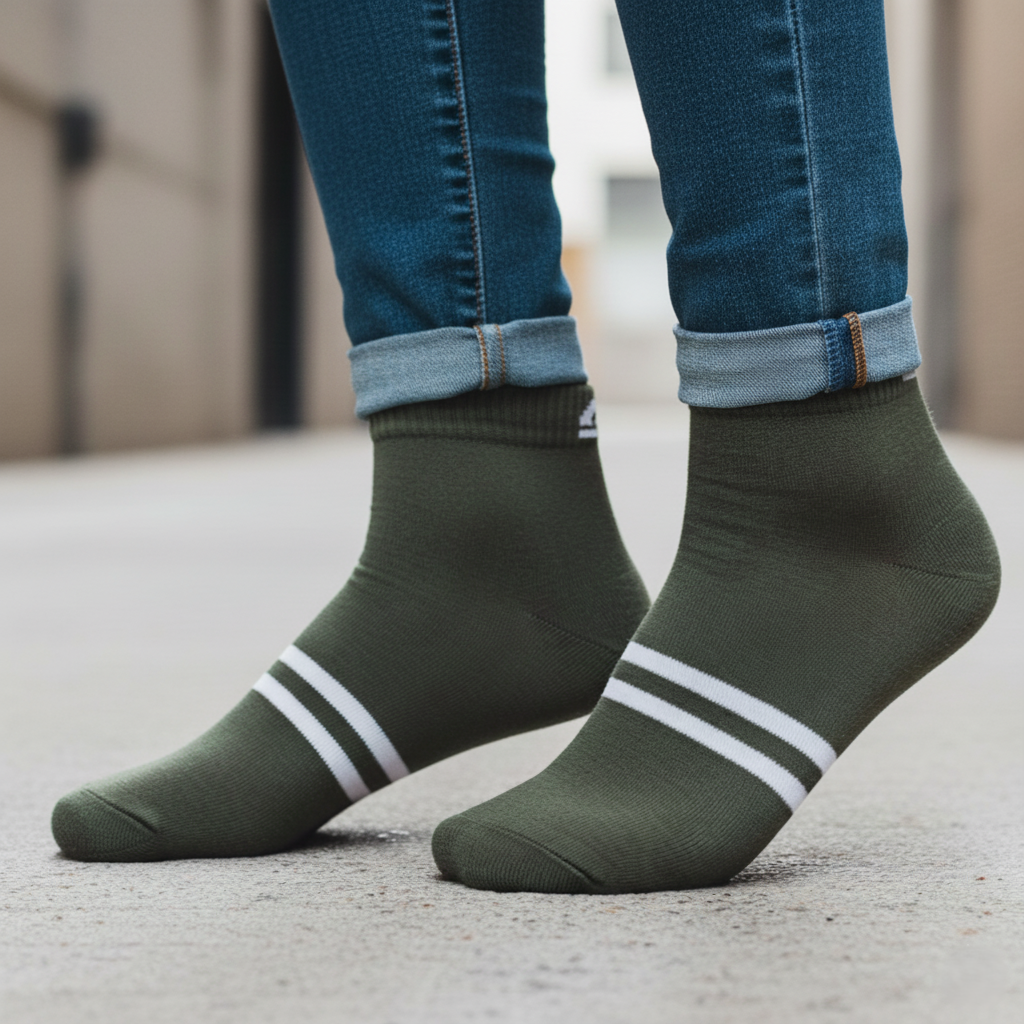 Design All Purpose Ankle Socks-Deep Tone Pack of 3