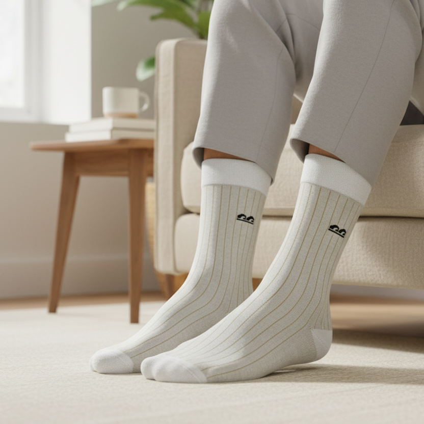Formal Design Crew Socks-Fine Rib Essentials Pack of 3