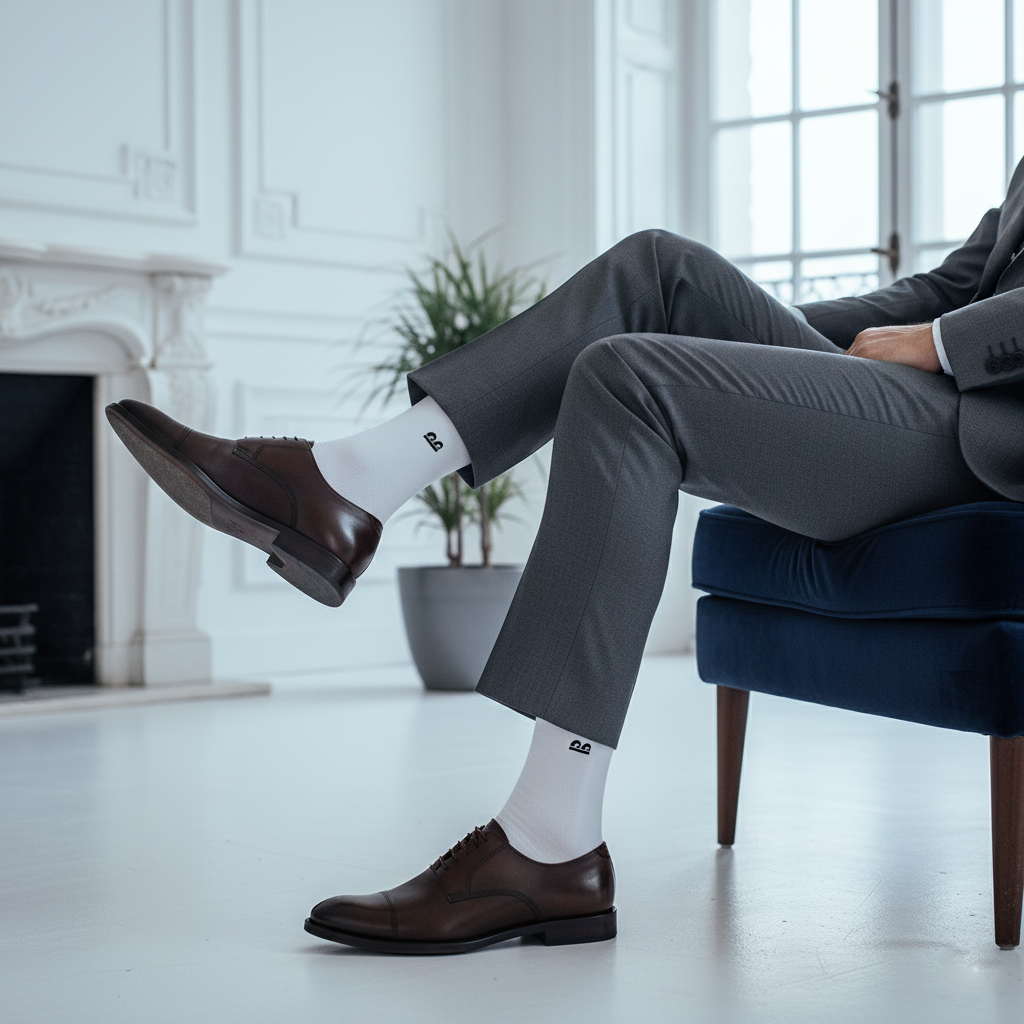 Formal Everyday Crew Socks-Classic Monochrome Pack of 3