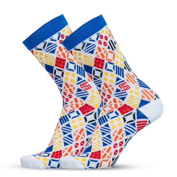Kaleidosock Men Crew Socks- White (1 Pair)