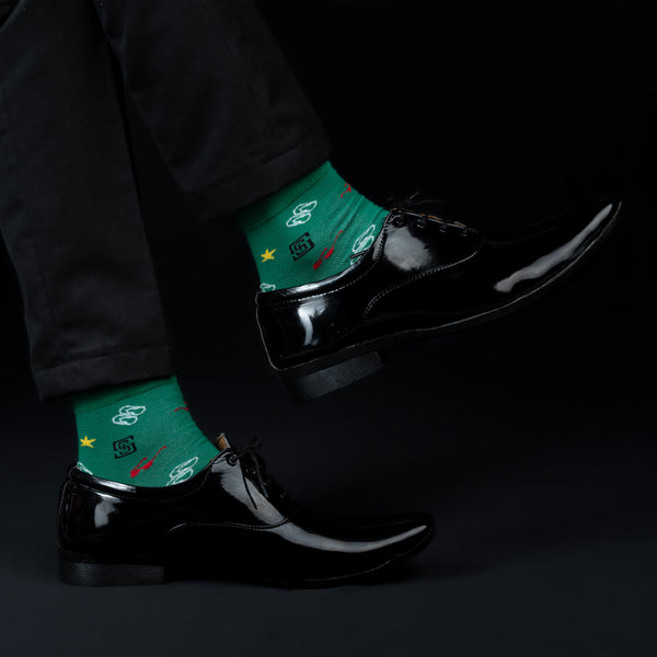 Artisanal Greek Chic Slipper Men Ankle Socks- (1 Pair)