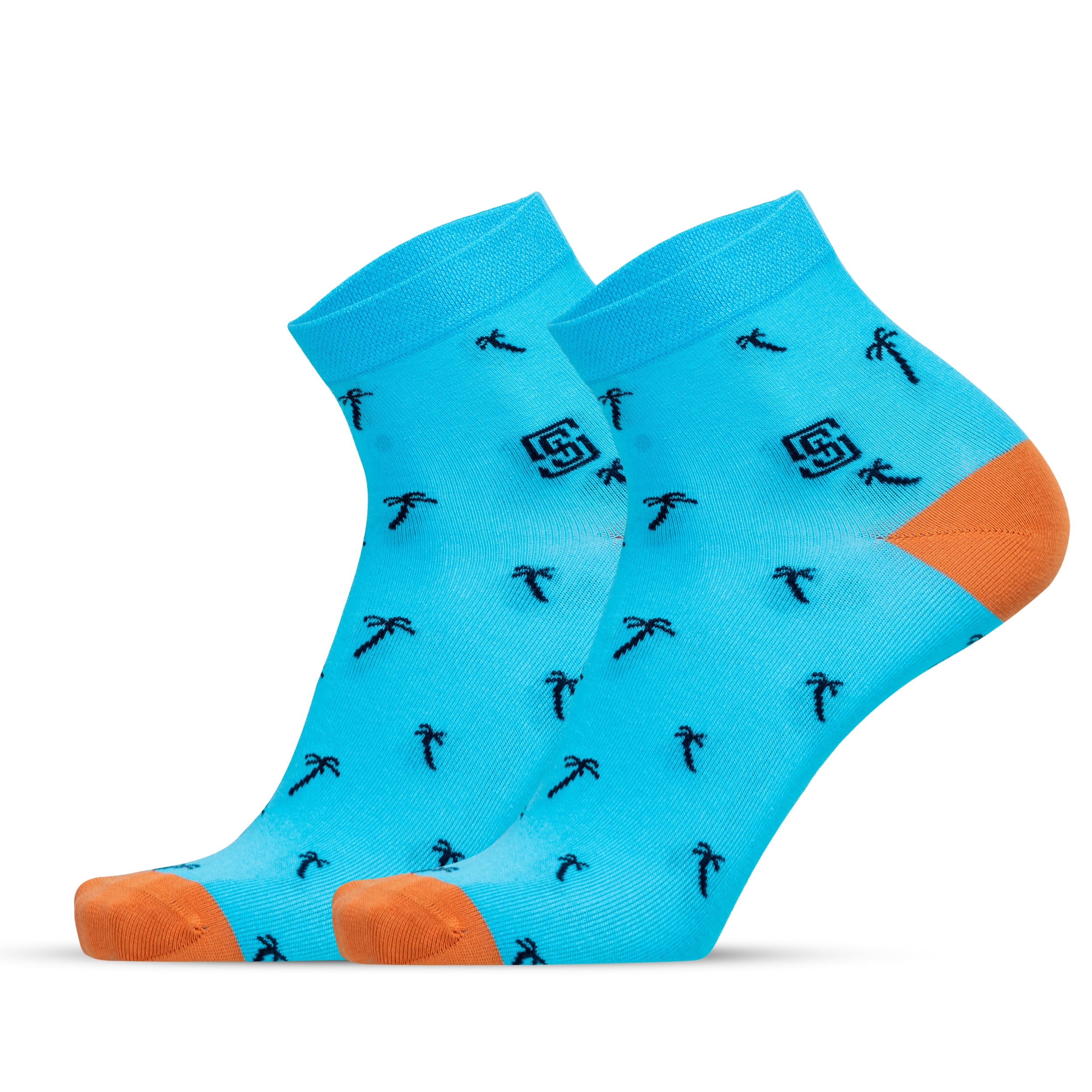 Design Artisanal Palm Ankle Socks-Multicolor Pack of 1