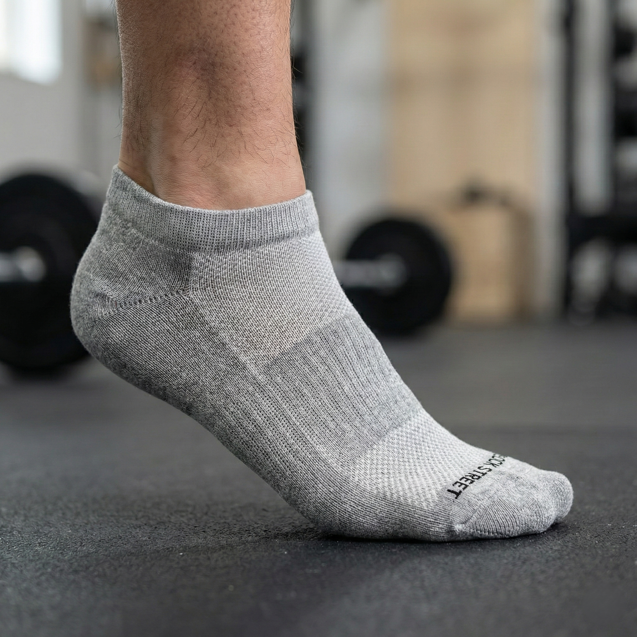Sports Running Ankle Socks-Grey Mélange Pack of 6